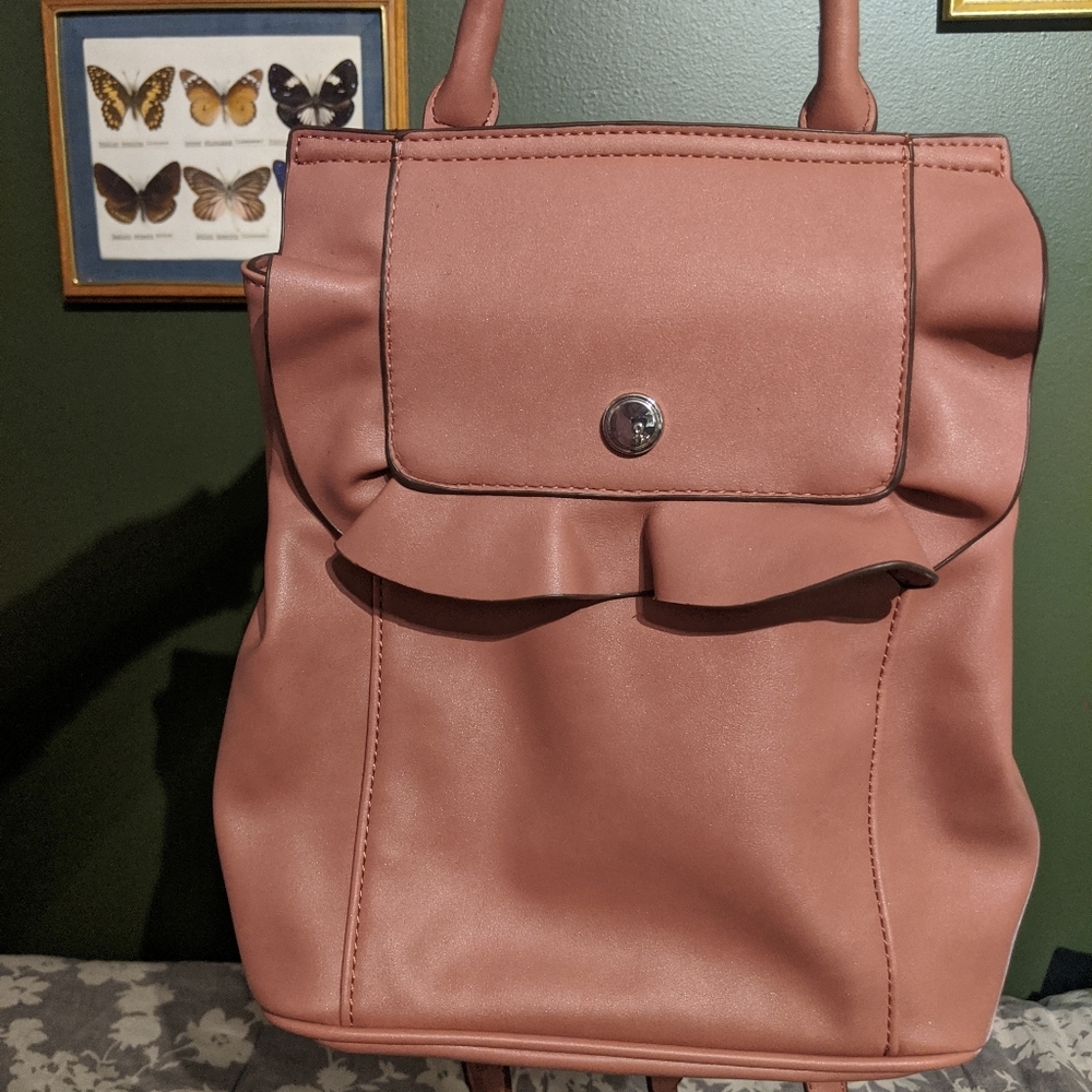 Nine West pink backpack purse